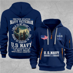 US Navy 2D Quarter Zip Hoodie - MAITM12714