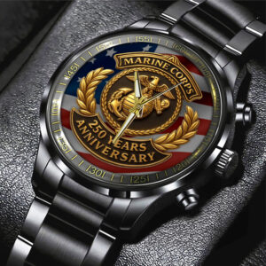 US Marine Corps Black Stainless Steel Watch - TMTHU 238
