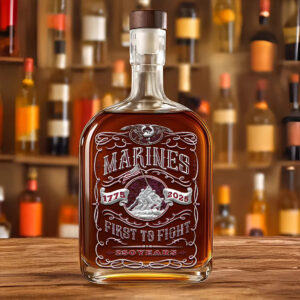 US Marine Corps 250th Anniversary 2025 25oz Empty Whiskey Bottle - TMTHU686