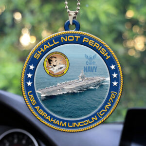 USS Abraham Lincoln (CVN-72) Custom Shape 2-sided Acrylic Car Ornament – HOATT13199