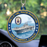 USS America (LHA-6) Custom Shape 2-sided Acrylic Car Ornament – HOATT13201