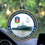 USS Austin (LPD-4) Custom Shape 2-sided Acrylic Car Ornament – HOATT13202