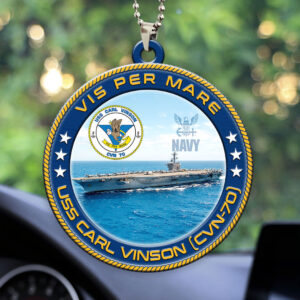 USS Carl Vinson (CVN-70) Custom Shape 2-sided Acrylic Car Ornament – HOATT13205