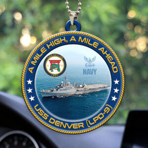 USS Denver (LPD-9) Custom Shape 2-sided Acrylic Car Ornament – HOATT13207