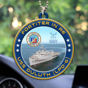 USS Duluth (LPD-6) Custom Shape 2-sided Acrylic Car Ornament – HOATT13209