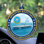 USS Dwight D. Eisenhower (CVN-69) Custom Shape 2-sided Acrylic Car Ornament – HOATT13210