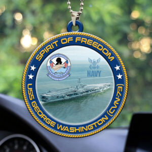 USS George Washington (CVN-73) Custom Shape 2-sided Acrylic Car Ornament – HOATT13214