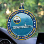 USS Gerald R. Ford (CVN-78) Custom Shape 2-sided Acrylic Car Ornament – HOATT13215