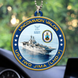 USS Iwo Jima (LHD-7) Custom Shape 2-sided Acrylic Car Ornament – HOATT13219