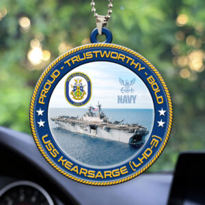 USS Kearsarge (LHD-3) Custom Shape 2-sided Acrylic Car Ornament – HOATT13223