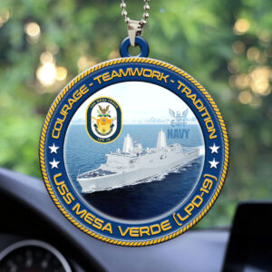 USS Mesa Verde (LPD-19) Custom Shape 2-sided Acrylic Car Ornament – HOATT13224