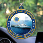 USS Nashville (LPD-13) Custom Shape 2-sided Acrylic Car Ornament – HOATT13225