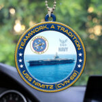 USS Nimitz (CVN-68) Custom Shape 2-sided Acrylic Car Ornament – HOATT13226