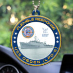 USS Ogden (LPD-5) Custom Shape 2-sided Acrylic Car Ornament – HOATT13227