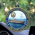 USS Wasp (LHD-1) Custom Shape 2-sided Acrylic Car Ornament – HOATT13233