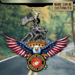 Personalized US Marine Corps Custom Shape 2-sided Acrylic Car Ornament – TMTHU1057