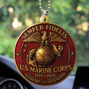 US Marine Corps Custom Shape 2-sided Acrylic Car Ornament – HOATT13445