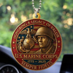 US Marine Corps Custom Shape 2-sided Acrylic Car Ornament – HOATT13446