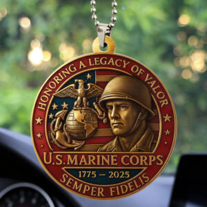 US Marine Corps Custom Shape 2-sided Acrylic Car Ornament – HOATT13446