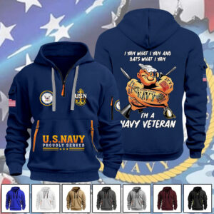 US Navy 2D Quarter Zip Hoodie - TMTHU987