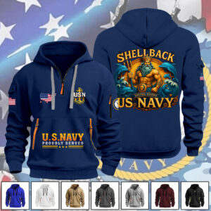 US Navy 2D Quarter Zip Hoodie - TMTHU988
