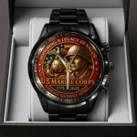 US Marine Corps Black Stainless Steel Watch - TANTN15977