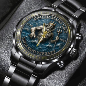 US Navy Black Stainless Steel Watch - TANTN15893