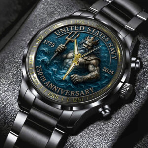 US Navy Black Stainless Steel Watch - TANTN15895