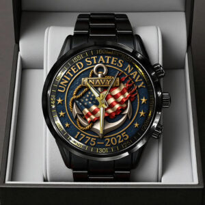 US Navy Black Stainless Steel Watch - TANTN15988