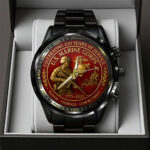 US Marine Corps Black Stainless Steel Watch - TANTN15979