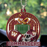 Washington Commanders Custom shape 2-sided Acrylic Car Ornament - TMTHU750