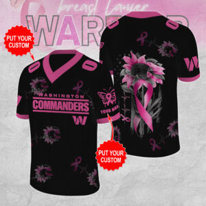 Personalized Washington Commanders x Breast Cancer Awareness 3D Football Jersey - MAITM12866