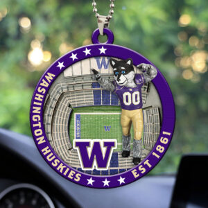 Washington Huskies Football Custom shape 2-sided Acrylic Car Ornament - HOATT13122