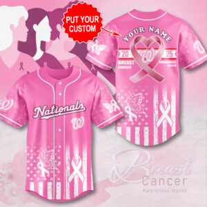 Personalized Washington Nationals x Breast Cancer Awareness 2025 Baseball Jersey - MAITM13043