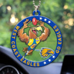 West Coast Eagles Custom Shape 2-sided Acrylic Car Ornament – HOATT13364