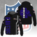 Baltimore Ravens 3D Windbreaker Jacket - GNE4347