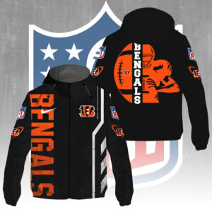 Cincinnati Bengals 3D Windbreaker Jacket - GNE4351