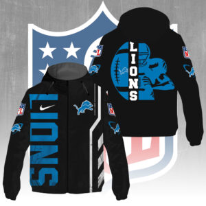 Detroit Lions 3D Windbreaker Jacket - GNE4356