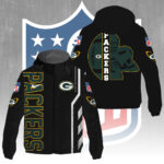 Green Bay Packers 3D Windbreaker Jacket - GNE4358