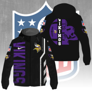 Minnesota Vikings 3D Windbreaker Jacket - GNE4362