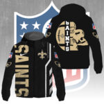 New Orleans Saints 3D Windbreaker Jacket - GNE4364
