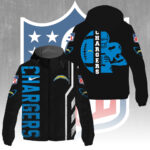 Los Angeles Chargers 3D Windbreaker Jacket - GNE4367
