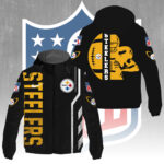 Pittsburgh Steelers 3D Windbreaker Jacket - GNE4375