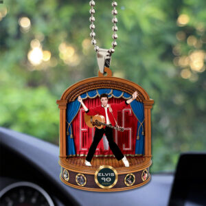 Elvis Presley Custom Shape 2-sided Acrylic Car Ornament - TANTN 10185