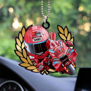 Ducati Lenovo Team x Marc Márquez 2025 Custom Shape 2-sided Acrylic Car Ornament – NGHIAVT5133