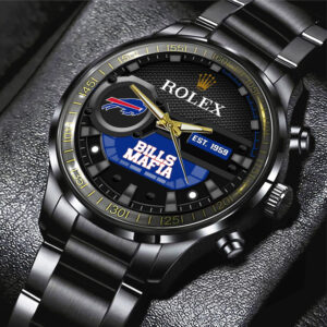 Buffalo Bills x Rolex Black Stainless Steel Watch - MAITM7792