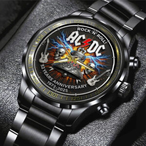 AC/DC 52 Years Anniversary Black Stainless Steel Watch – TMTHU1386