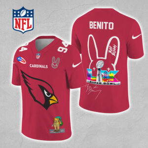 Arizona Cardinals x Bad Bunny 3D Football Jersey - MAITM13299