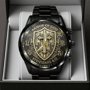 Armor Of God Black Stainless Steel Watch - TANTN17423