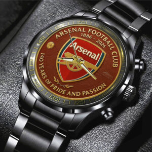 Arsenal FC 140 Years Black Stainless Steel Watch - MAITM13591